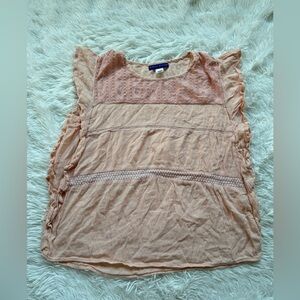 women’s simply styled peach blouse